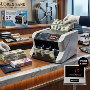 CONTADOR DE BILLETES IBEK CON PANTALLA LED DETECTOR BILLETES FALSOS UV MG COB-241002