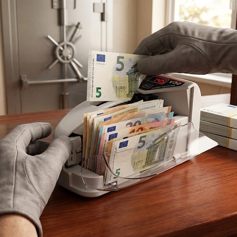 MINI CONTADOR DE BILLETES PORTÁTIL IBEK CON PANTALLA LED DETECTOR BILLETES FALSOS COB-241004