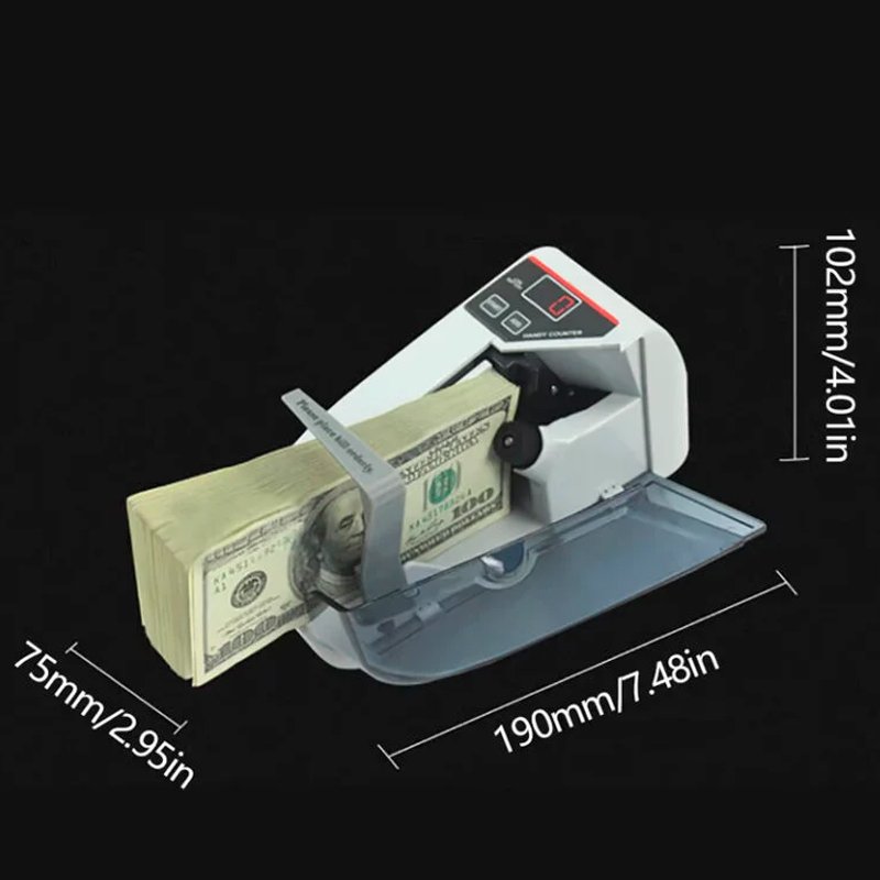 MINI CONTADOR DE BILLETES PORTÁTIL IBEK CON PANTALLA LED DETECTOR BILLETES FALSOS COB-241004 - Image 7