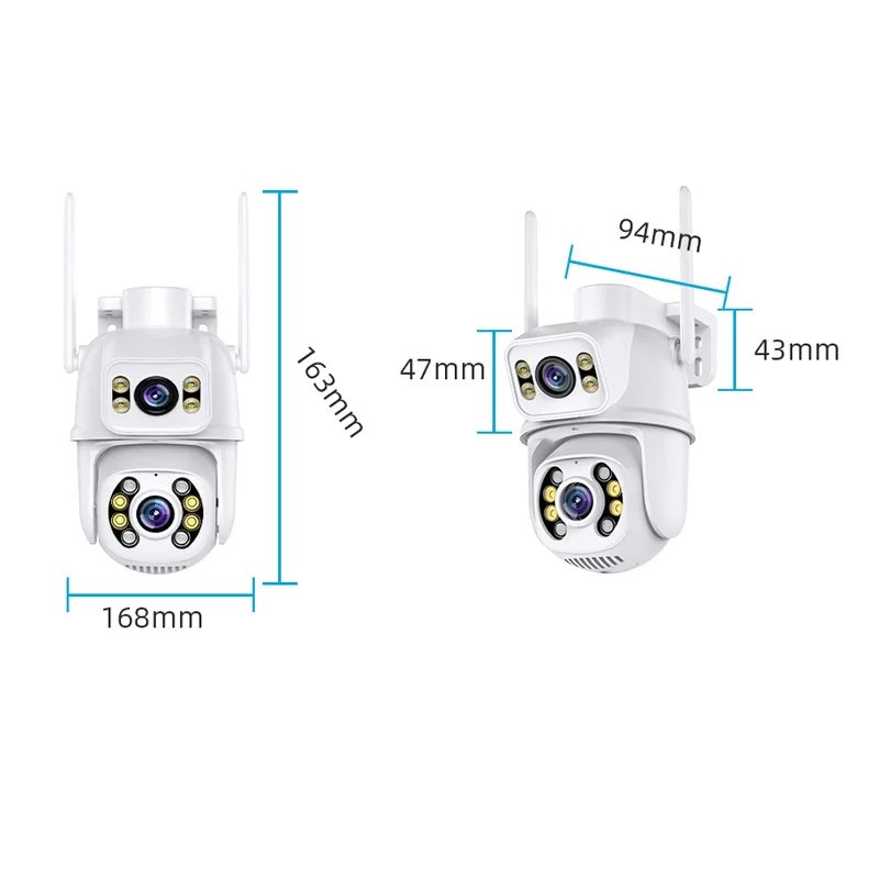 CÁMARA IP WIFI 4MP / 8MP LENTE DUAL PANTALLA DUAL APP ICSEE IBEK IB-A28 - Image 8