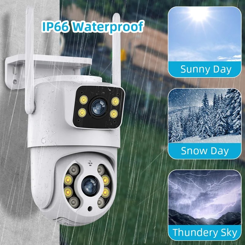 CÁMARA IP WIFI 8MP LENTE DUAL PANTALLA DUAL APP ICSEE IBEK IB-A31