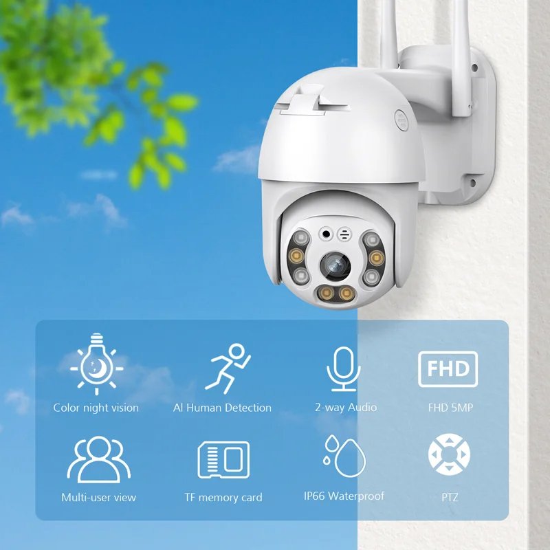 CÁMARA IP WIFI 5MP PARA EXTERIOR / INTERIOR APP ICSEE IBEK IB-A6 - Image 3