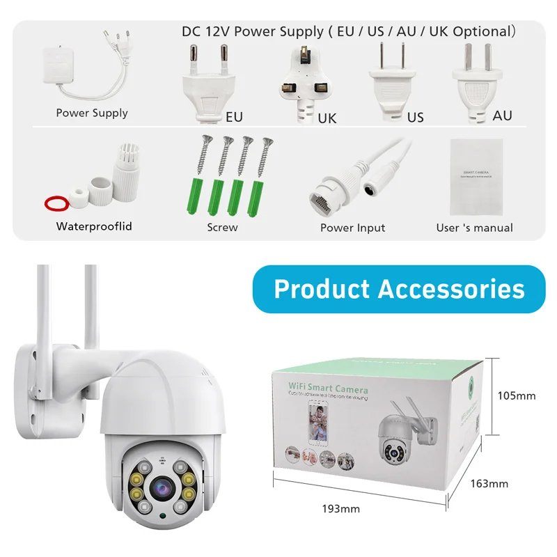 CÁMARA IP WIFI 5MP PARA EXTERIOR / INTERIOR APP ICSEE IBEK IB-A8 - Image 7