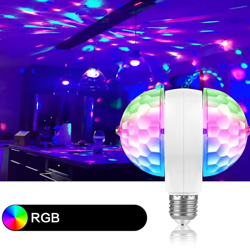LÁMPARA FOCO DOBLE GIRATORIO BOLICHERO RGB IBEK IB-LED-001 - Image 3