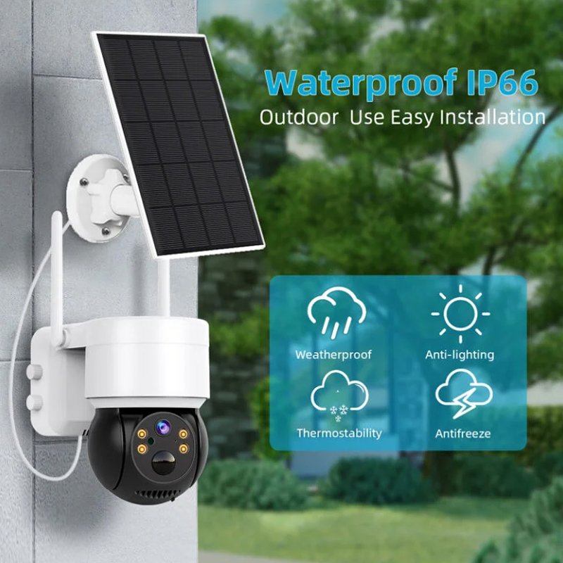 CÁMARA SOLAR IP WIFI 2MP PARA EXTERIOR / INTERIOR APP ICSEE IBEK IB-Q6 - Image 3
